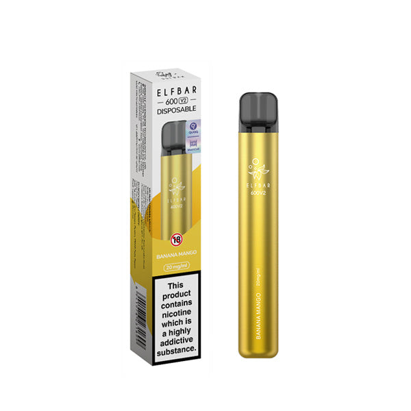 ELF Bar 600 V2 Disposable Vaping Device - Style Meets Satisfaction with 600 Flavorful Puffs