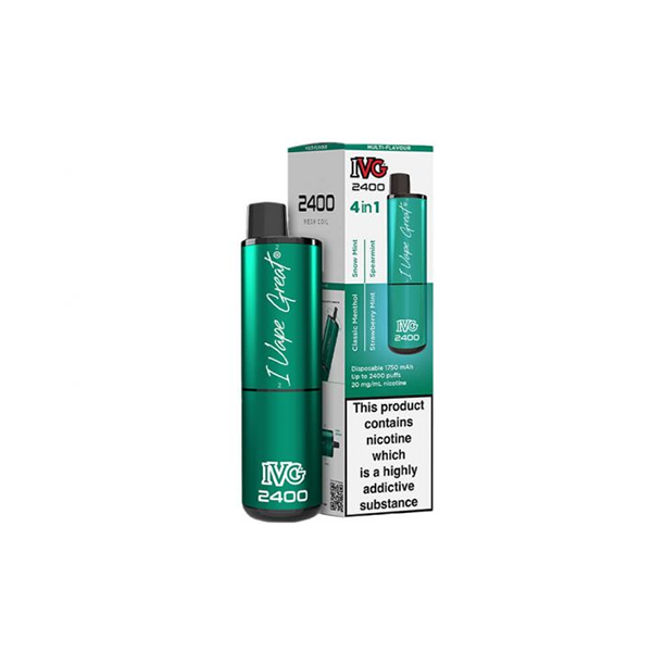 I VG 2400 Disposable Vapes - 20mg of Flavorful Fun with 4 in 1 Delight