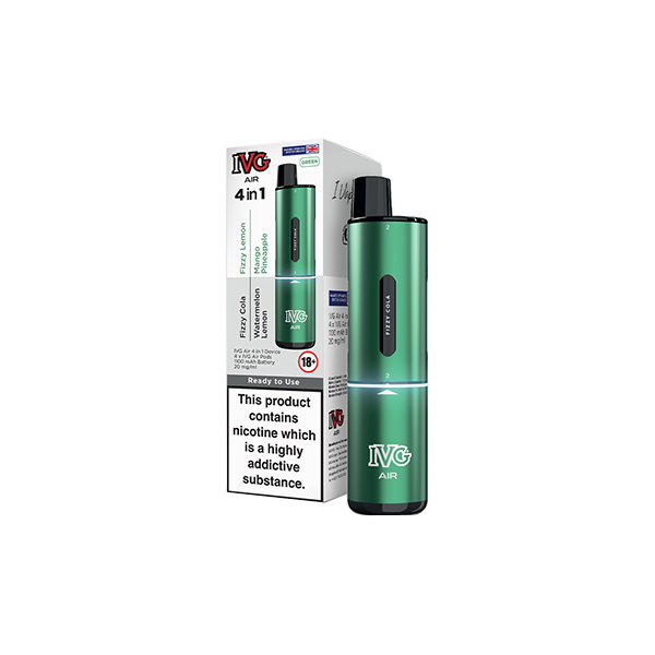 IVG Air 4 in 1 Disposable Rechargeable Pod Vape Kit - 2400 Puffs of Flavorful Fun