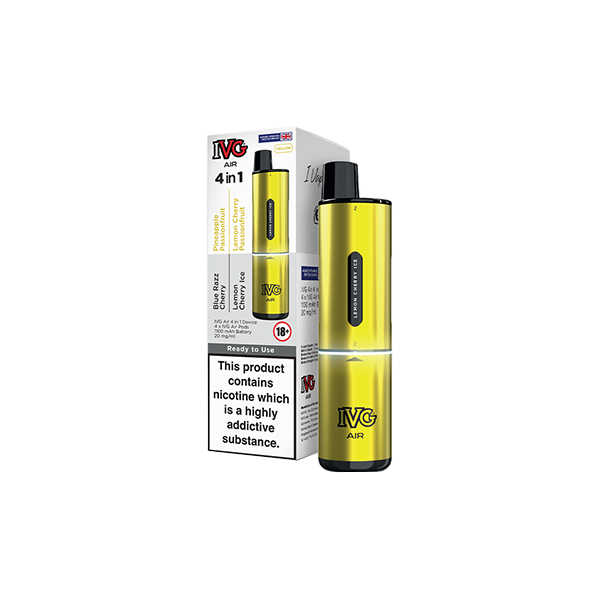 IVG Air 4 in 1 Disposable Rechargeable Pod Vape Kit - 2400 Puffs of Flavorful Fun