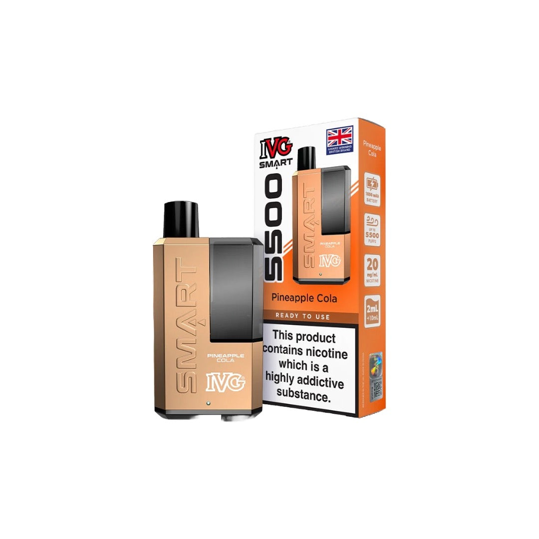 IVG Smart 5500 Disposable Rechargeable Vape Kit - Enjoy 5500 Puffs of Vaping Pleasure