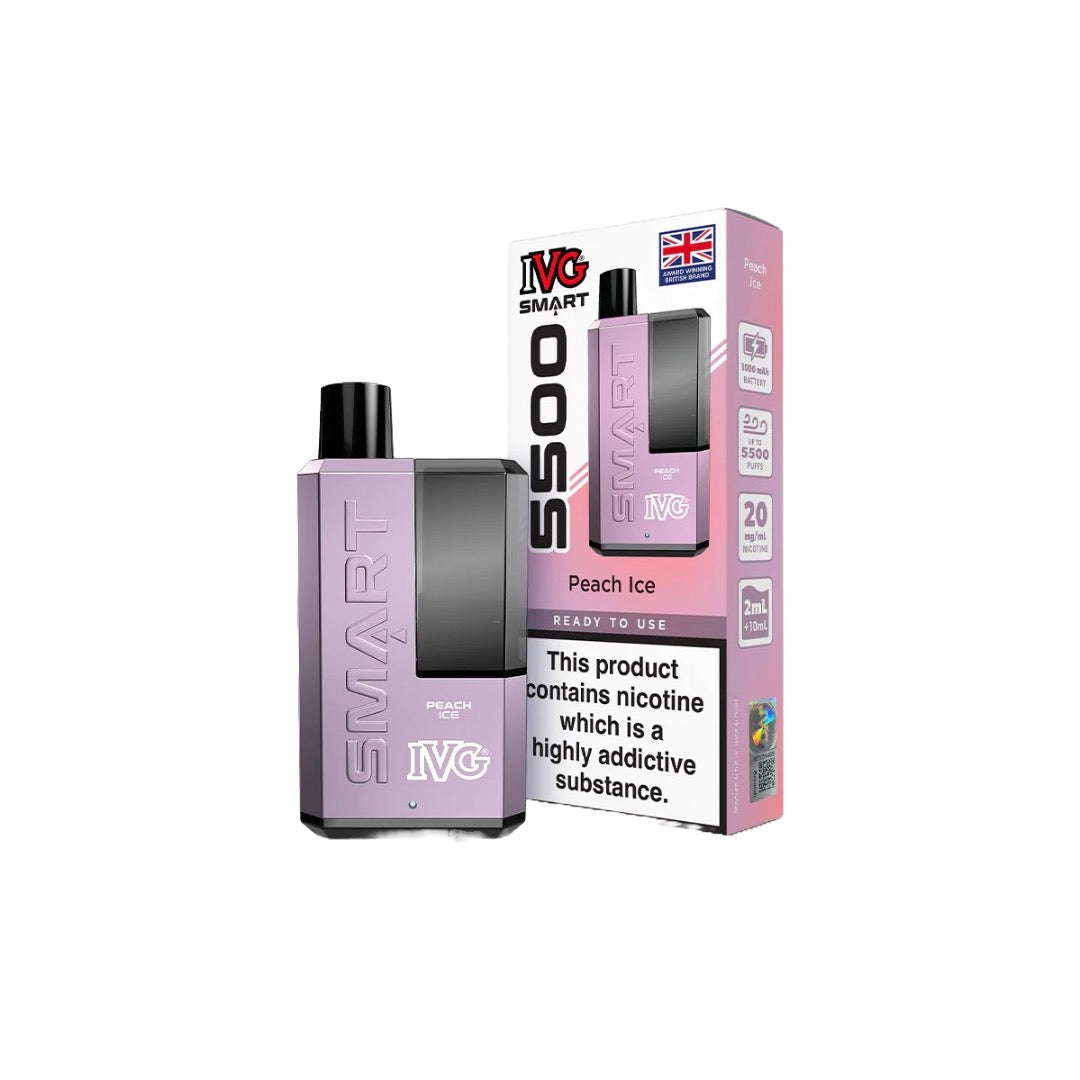IVG Smart 5500 Disposable Rechargeable Vape Kit - Enjoy 5500 Puffs of Vaping Pleasure