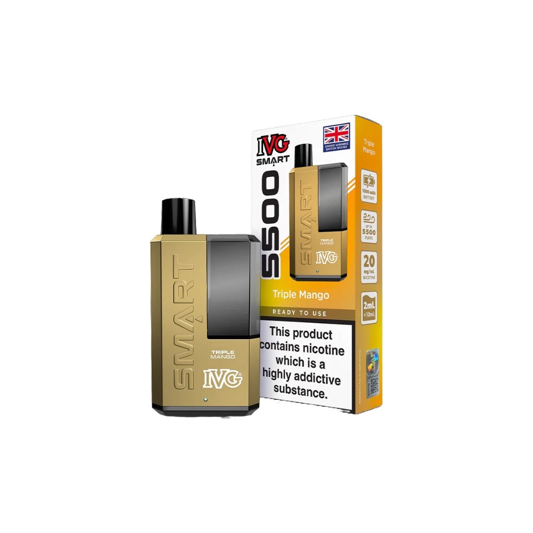 IVG Smart 5500 Disposable Rechargeable Vape Kit - Enjoy 5500 Puffs of Vaping Pleasure