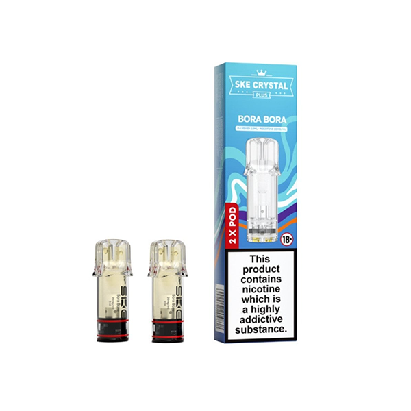 SKE Crystal Plus Replacement Pods - 1200 Puffs of Vaping Bliss