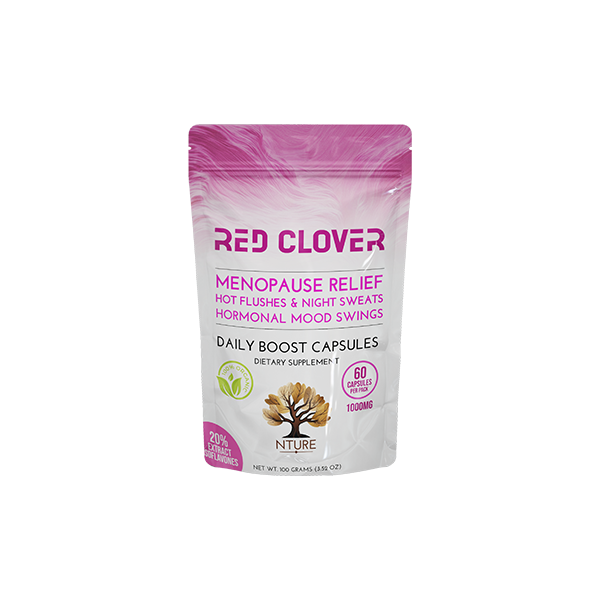 NTURE 1000mg Red Clover Capsules - Wave Goodbye to Pesky Discomforts