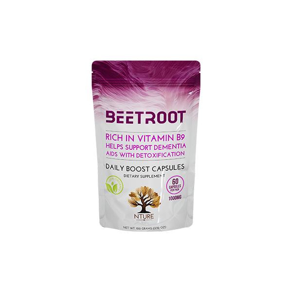 NTURE Beetroot Capsules - Supercharge Your Health with 1000mg of Vitality