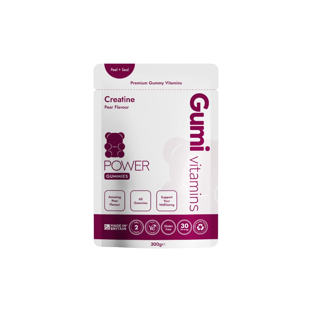 Gumi Vitamins Power Creatine Gummies - Unleash Your Inner Powerhouse with Delicious Pear Flavor