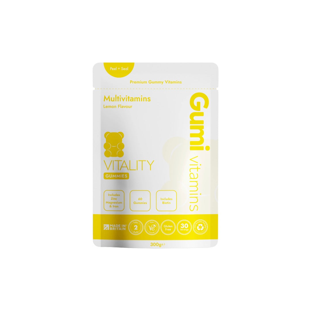 Gumi Vitamins Vitality Multivitamins Gummies - Chew Your Way to Wellness with Zesty Lemon Flavor