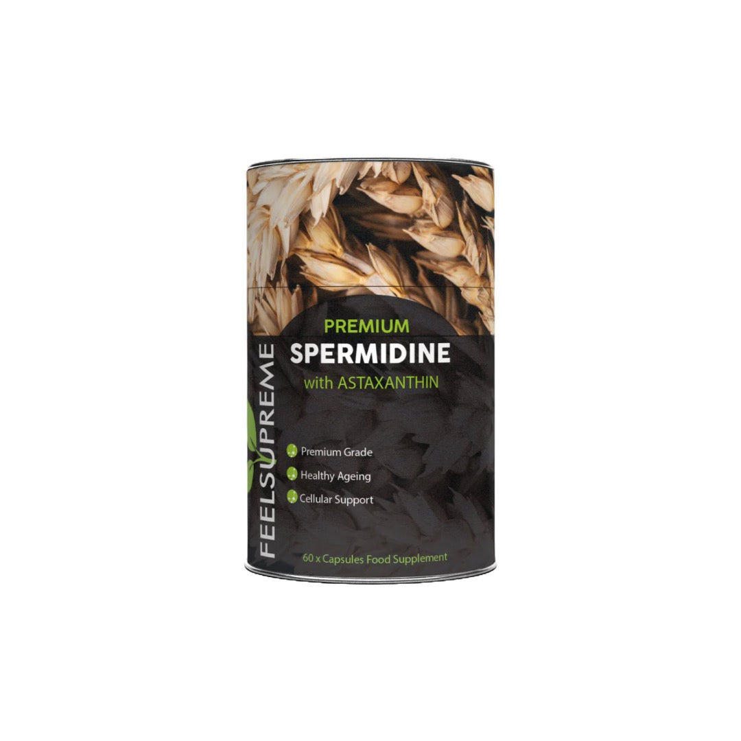 Feel Supreme Premium Spermidine and Astaxanthin Complex Capsules - Unlock Youthful Vitality and Cellular Rejuvenation