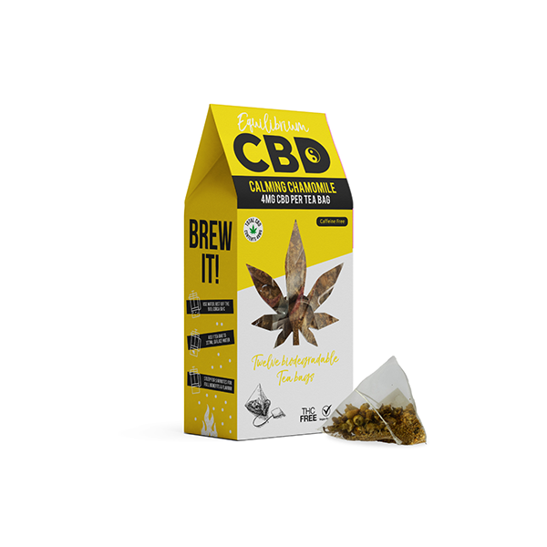 Equilibrium CBD Chamomile Tea Bags - 48mg Full Spectrum Bliss in Every Sip