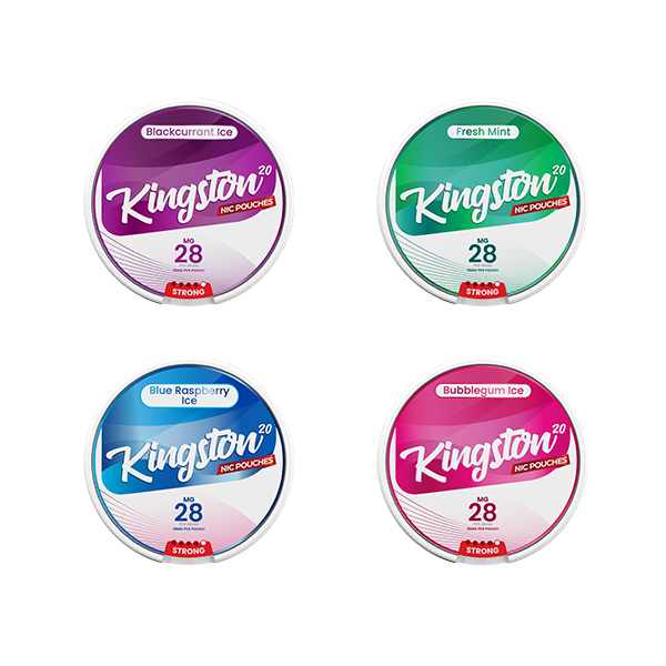 Kingston Nicotine Pouches - 28mg of Pure Nicotine Bliss in 20 Convenient Pouches