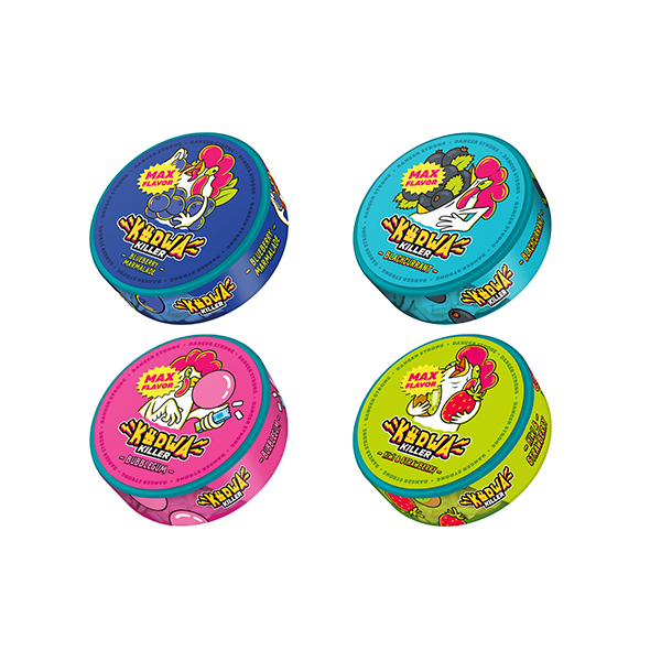 Kurwa Kurwa Killer Nicotine Pouches - Experience the Intense Kick of 46.9mg Nicotine