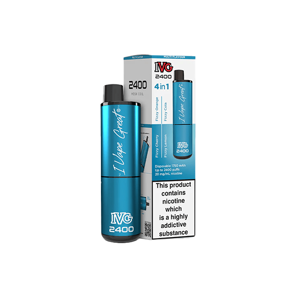 I VG 2400 Disposable Vapes - 20mg of Flavorful Fun with 4 in 1 Delight