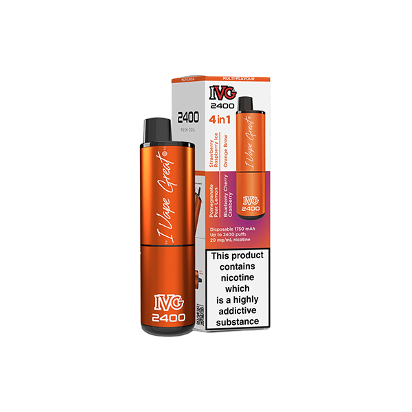 I VG 2400 Disposable Vapes - 20mg of Flavorful Fun with 4 in 1 Delight