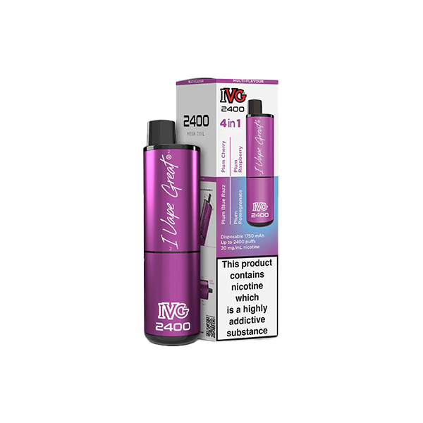 I VG 2400 Disposable Vapes - 20mg of Flavorful Fun with 4 in 1 Delight