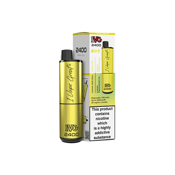 I VG 2400 Disposable Vapes - 20mg of Flavorful Fun with 4 in 1 Delight