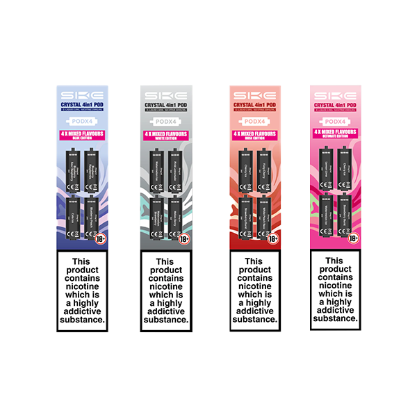 SKE Crystal 4in1 20mg Replacement Pods - 2400 Puffs of Flavorful Fun