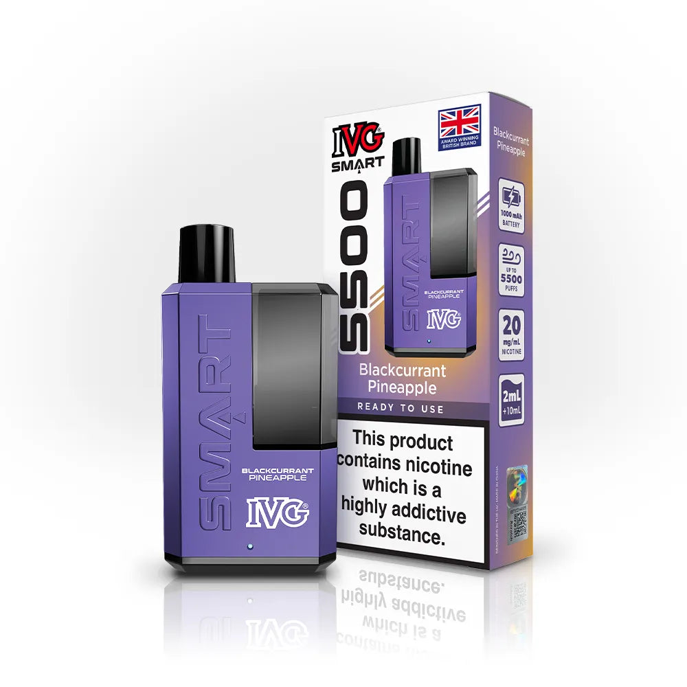 IVG Smart 5500 Disposable Rechargeable Vape Kit - Enjoy 5500 Puffs of Vaping Pleasure