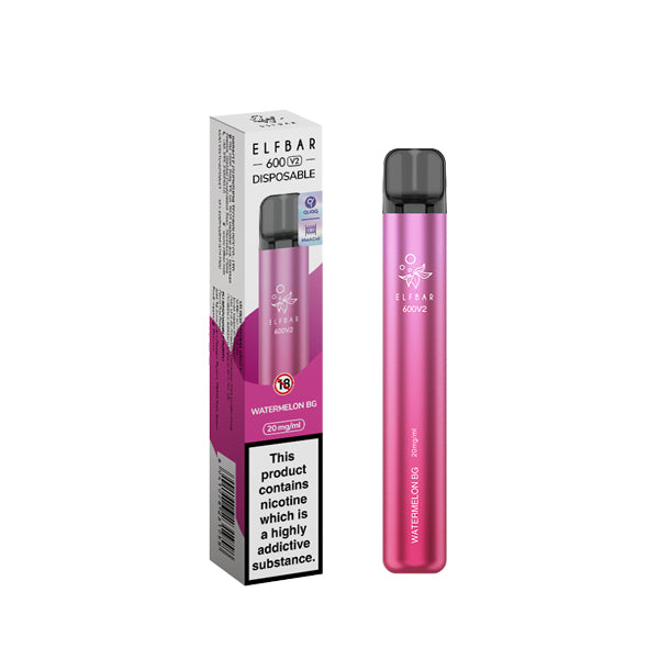 ELF Bar 600 V2 Disposable Vaping Device - Style Meets Satisfaction with 600 Flavorful Puffs