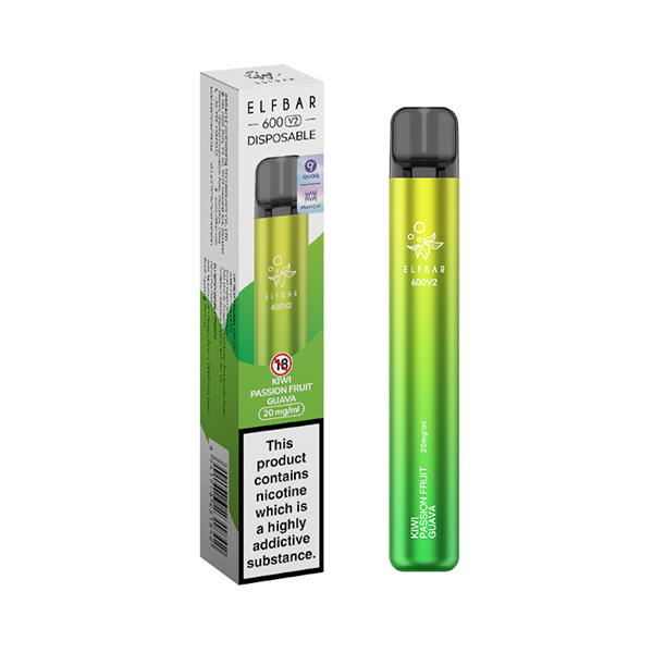 ELF Bar 600 V2 Disposable Vaping Device - Style Meets Satisfaction with 600 Flavorful Puffs