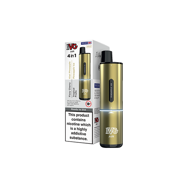 IVG Air 4 in 1 Disposable Rechargeable Pod Vape Kit - 2400 Puffs of Flavorful Fun