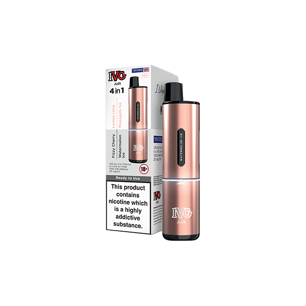 IVG Air 4 in 1 Disposable Rechargeable Pod Vape Kit - 2400 Puffs of Flavorful Fun