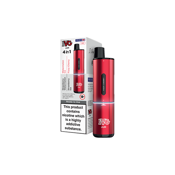 IVG Air 4 in 1 Disposable Rechargeable Pod Vape Kit - 2400 Puffs of Flavorful Fun