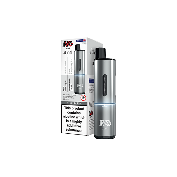 IVG Air 4 in 1 Disposable Rechargeable Pod Vape Kit - 2400 Puffs of Flavorful Fun