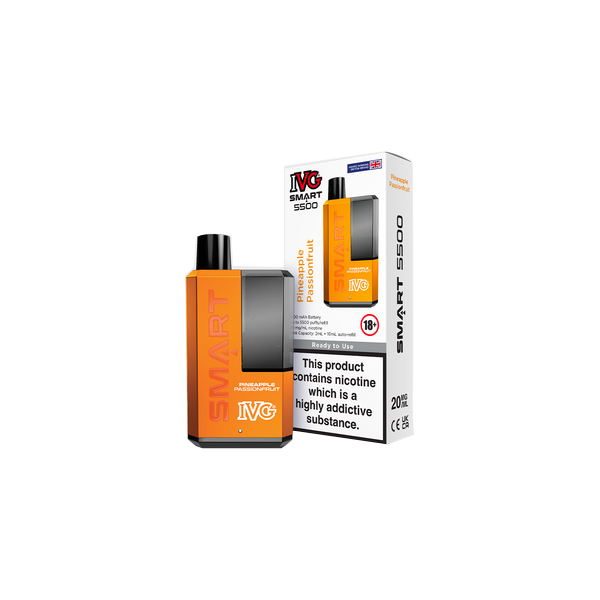 IVG Smart 5500 Disposable Rechargeable Vape Kit - Enjoy 5500 Puffs of Vaping Pleasure