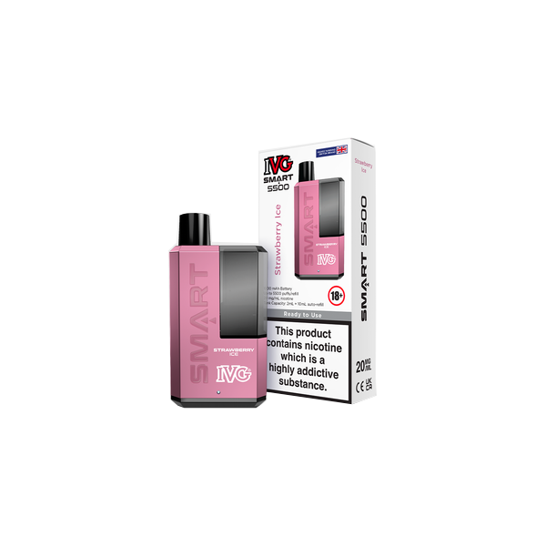 IVG Smart 5500 Disposable Rechargeable Vape Kit - Enjoy 5500 Puffs of Vaping Pleasure