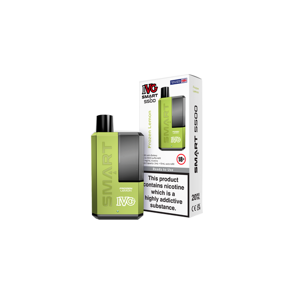 IVG Smart 5500 Disposable Rechargeable Vape Kit - Enjoy 5500 Puffs of Vaping Pleasure