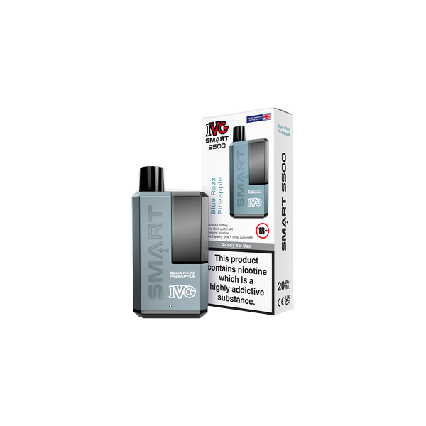 IVG Smart 5500 Disposable Rechargeable Vape Kit - Enjoy 5500 Puffs of Vaping Pleasure