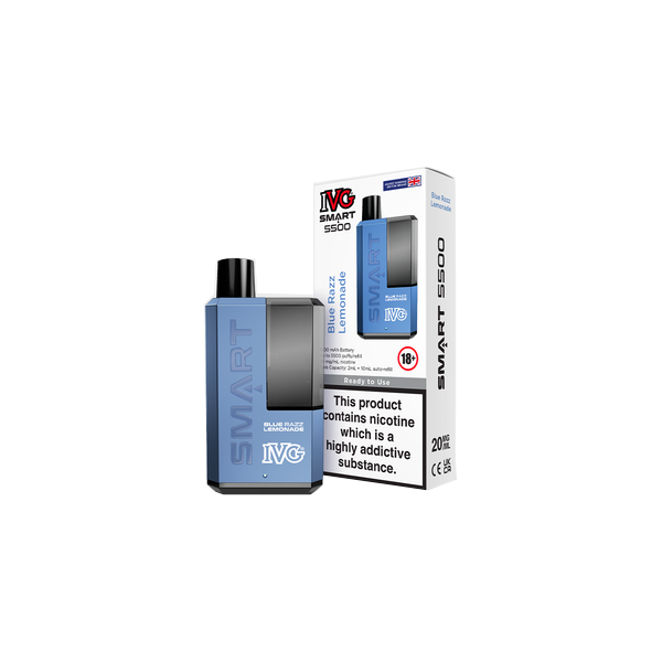IVG Smart 5500 Disposable Rechargeable Vape Kit - Enjoy 5500 Puffs of Vaping Pleasure