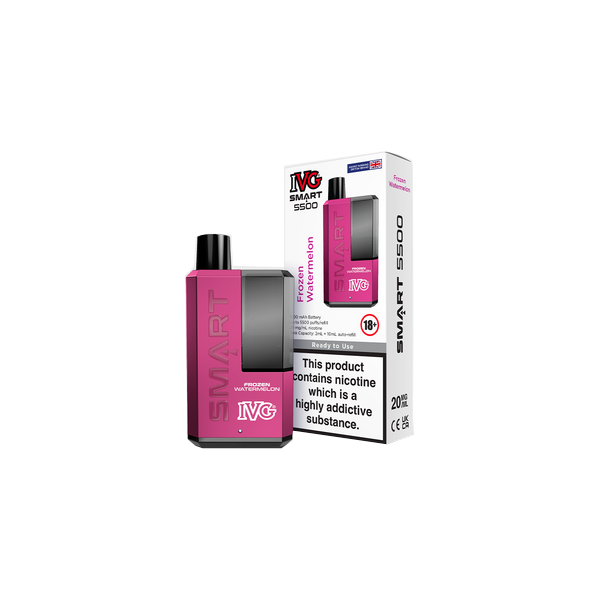 IVG Smart 5500 Disposable Rechargeable Vape Kit - Enjoy 5500 Puffs of Vaping Pleasure