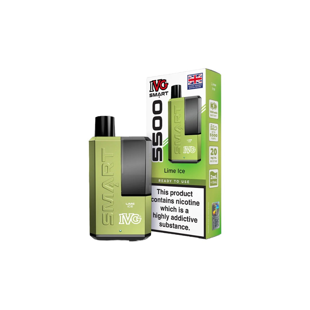 IVG Smart 5500 Disposable Rechargeable Vape Kit - Enjoy 5500 Puffs of Vaping Pleasure