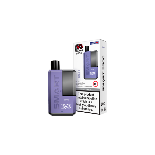 IVG Smart 5500 Disposable Rechargeable Vape Kit - Enjoy 5500 Puffs of Vaping Pleasure