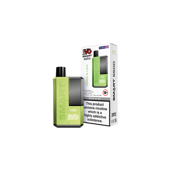 IVG Smart 5500 Disposable Rechargeable Vape Kit - Enjoy 5500 Puffs of Vaping Pleasure