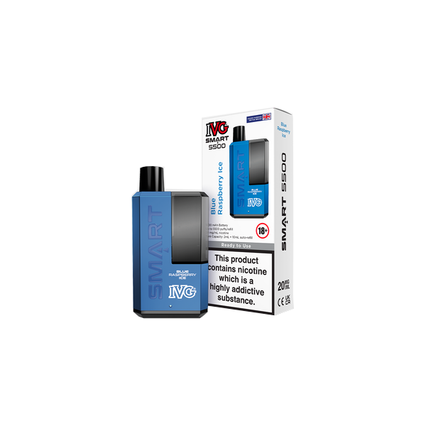 IVG Smart 5500 Disposable Rechargeable Vape Kit - Enjoy 5500 Puffs of Vaping Pleasure