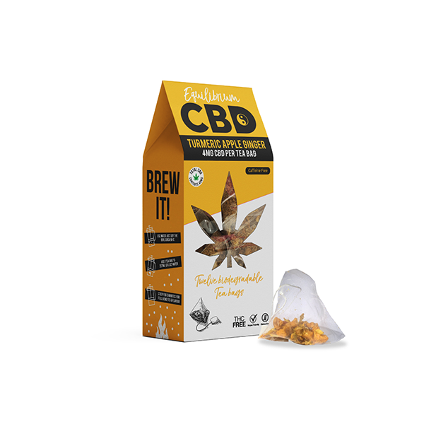 Equilibrium CBD Tea Bags - Unlock Your Inner Zen with Turmeric and Ginger