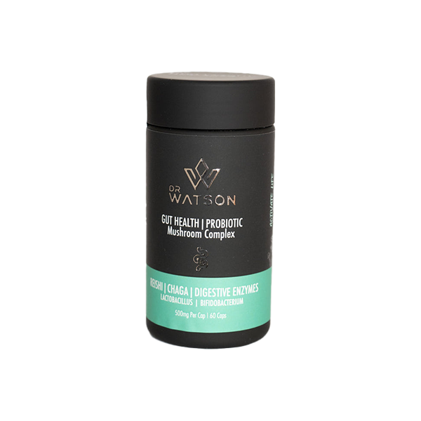Dr Watson Gut Health Probiotic Mushroom Capsules - Unlock Your Happy Gut Power