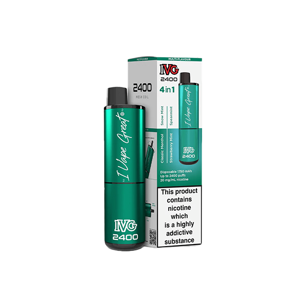 I VG 2400 Disposable Vapes - 20mg of Flavorful Fun with 4 in 1 Delight