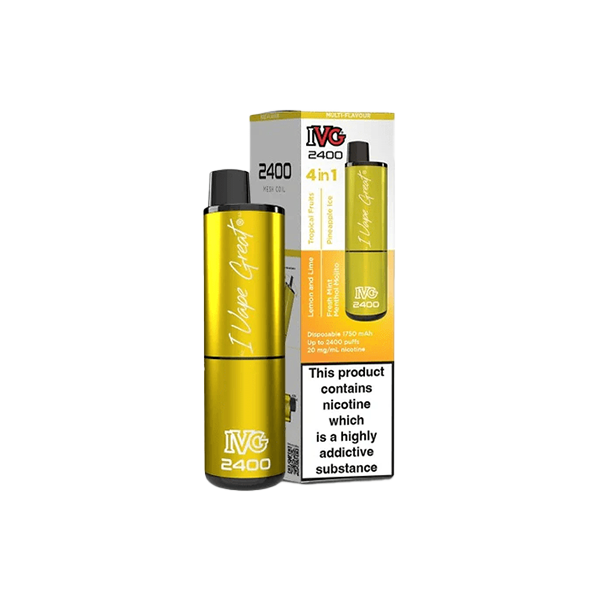 I VG 2400 Disposable Vapes - 20mg of Flavorful Fun with 4 in 1 Delight