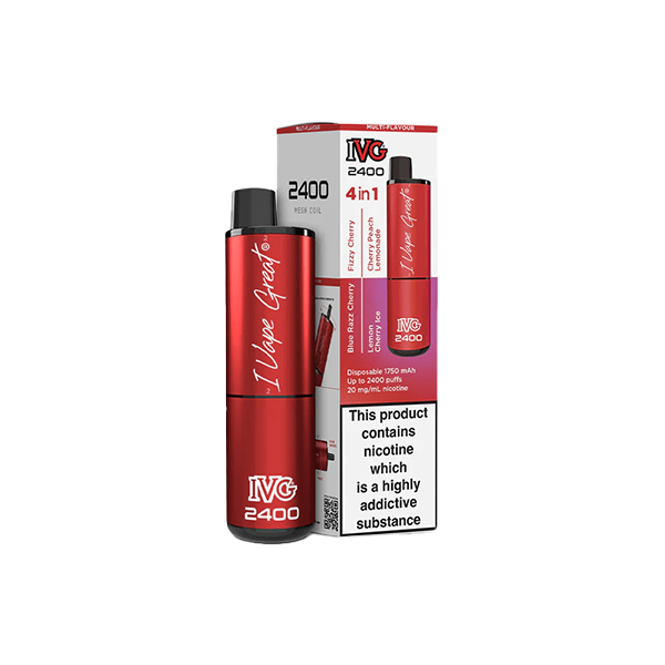 I VG 2400 Disposable Vapes - 20mg of Flavorful Fun with 4 in 1 Delight